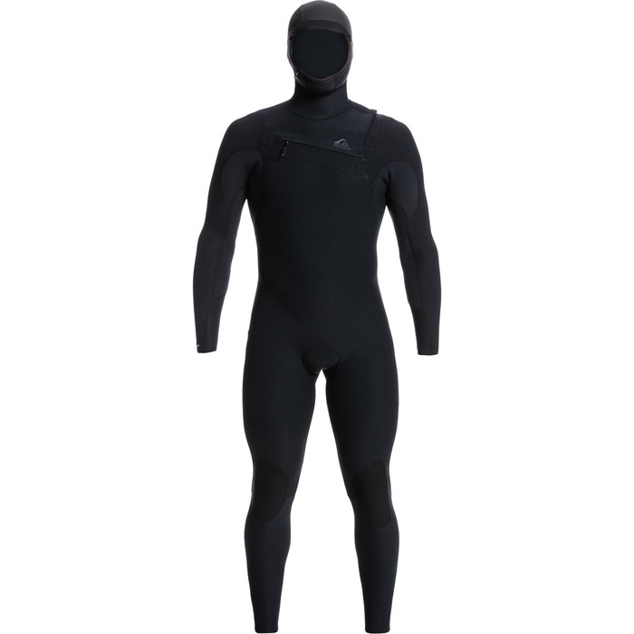 2023 Quiksilver Hombres Highline 5/4/3mm Gbs Chest Zip Con Capucha Neopreno EQYW203034 - Black